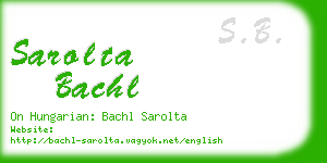 sarolta bachl business card